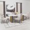 Carla Dining Table 106651 White Marble Top by Coaster w/Options