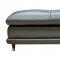 9180 Sectional Sofa in Gray-Green Leather by ESF