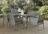 Aura Outdoor Patio Dining Set 5Pc in Gray by Modway w/Options