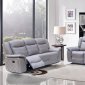 Carly 628 Motion Sofa in Grey Leather Air w/Optional Items