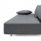 Long Horn Sofa Bed in Dark Grey Fabric by Innovation