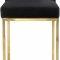 Giselle Counter Stool 781 Set of 2 Black Velvet Fabric -Meridian