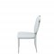 151 Dining Table by ESF w/Glass Top & Optional 110 White Chairs