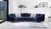 LCL-001 Sectional Sofa in Navy Velvet