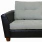 Light Grey Fabric Modern Loveseat & Sofa Set w/Options