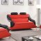 7961 Sofa in Red & Black Faux Leather w/Options