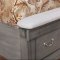 Merida Bedroom CM7504GY in Gray w/Fabric Headboard & Options