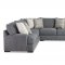 Gunner Sectional Sofa in Slate Fabric by Klaussner