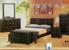 Espresso Finish Modern Bedroom w/Optional Casegoods