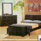 Espresso Finish Modern Bedroom w/Optional Casegoods