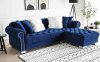 MS2135 Sectional Sofa in Blue Velvet by VImports