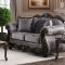 Tabatha Sofa SM6312 in Charcoal Chenille & Leatherette w/Options