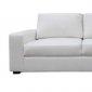 White Bonded Leather Modern 2Pc Sofa & Loveseat Set