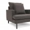 Dark Grey Mond Fabric Modern Sofa w/Cushions