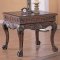 Dark Brown Finish Classic Coffee Table w/Antique Carving Details