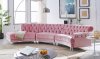 MS2082 Sectional Sofa in Pink Velvet by VImports