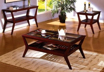 CM4664 Virginia Beach Coffee Table in Dark Cherry w/Options [FACT-CM4664 Virginia Beach]