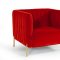 Karla Sofa Set 3Pc in Red-Orange Velvet Fabric by VIG