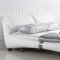 Luxe Bed in White Half Leather by Casabianca