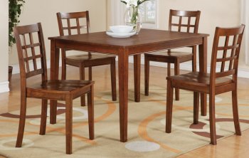 Cherry Finish 5Pc Modern Dining Table Set [PXDS-2502]