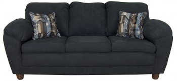 Black Fabric Modern Sofa & Loveseat Set w/Optional Chairs [PMS-5550-Black]