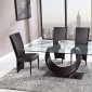 D2185DT Dining Table in Wenge by Global w/Optional Brown Chairs