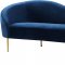 Ritz Sofa 659 in Navy Velvet Fabric by Meridian w/Options