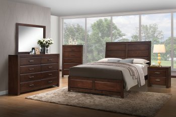 Oberreit Bedroom 25790 5PC Set in Walnut by Acme w/Options [AMBS-25790-Oberreit]