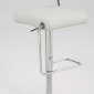 White Leatherette Seat Modern Set of 2 Barstools w/Chrome Base