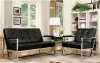 Sienna Loveseat & Chair Set CM-AC6262BK Leatherette w/Options