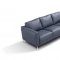 Astonic Sofa LV00212 in Blue Leather by Mi Piace w/Options