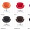 Wing Swivel Lounge Chair Choice of Color Fabric by Modway