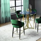 Bali Counter Height Table 3Pc Set 109418 Green Chairs by Coaster