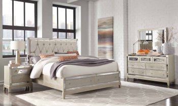 Mirror-Champagne Bedroom Set by Global w/Options [GFBS-Mirror-Champagne]