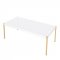 Otrac Coffee Table 3Pc Set LV00034 in White & Gold by Acme