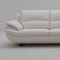 Cream or Black Top Grain Leather Modern Sectional Sofa