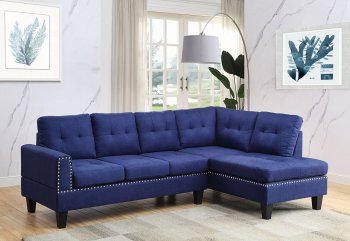 Jeimmur Sectional Sofa 56480 in Blue Linen by Acme [AMSS-56480 Jeimmur]