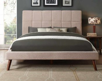 Kinsale Platform Bed 5875BE-1 in Beige by Homelegance w/Options [HEB-5875BE-1-Kinsale Beige]