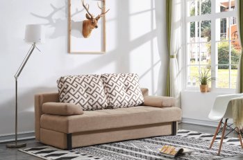 98 Sofa Bed Convertible in Beige Fabric by ESF [EFSB-98 Beige]