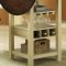 Two-Tone Cream & Cherry Dinette w/Hanging Glass Rack