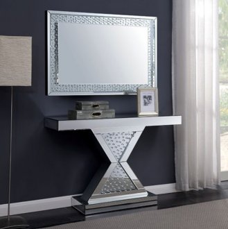 Lesedi Console Table & Mirror Set CM532 in Mirror w/Options