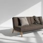 Splitback Sofa Bed in Dark Brown w/Eik Legs by Innovation