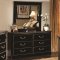 Black Finish Traditional Bedroom w/Fluted Posts & Options