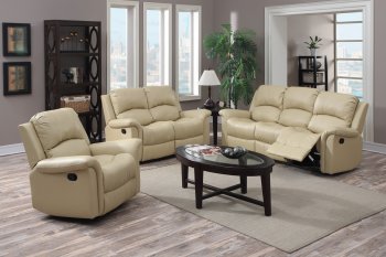 G795 Motion Sofa & Loveseat in Beige Bonded Leather by Glory [GYS-G795 Beige]