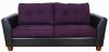 Eggplant Fabric Modern Sofa & Loveseat Set w/Options