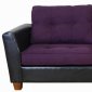 Eggplant Fabric Modern Sofa & Loveseat Set w/Options