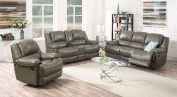 Marshall Avenue Power Motion Sofa Set in Gray Leather [MSS-Marshall Avenue Asuza Gray]