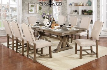 Julia Dining Table CM3014T in Rustic Light Oak w/Options [FADS-CM3014T-Julia]