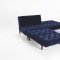 Oldschool Sofa Bed in Dark Blue w/Retro Legs by Innovation