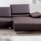 Emotion Sectional Sofa in Chocolate Leather Match by Whiteline